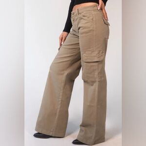 Mica Olive Green Cargo Jeans